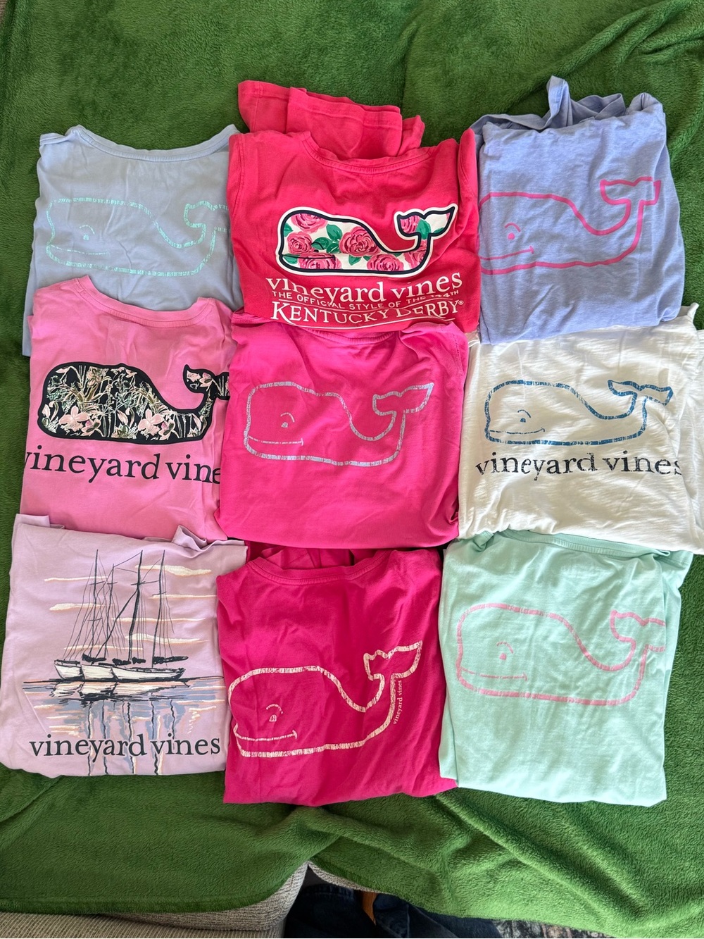 BUNDLE: Vineyard Vines Womens Short and Long Sleeve Tee Shirts - Sizes S & M